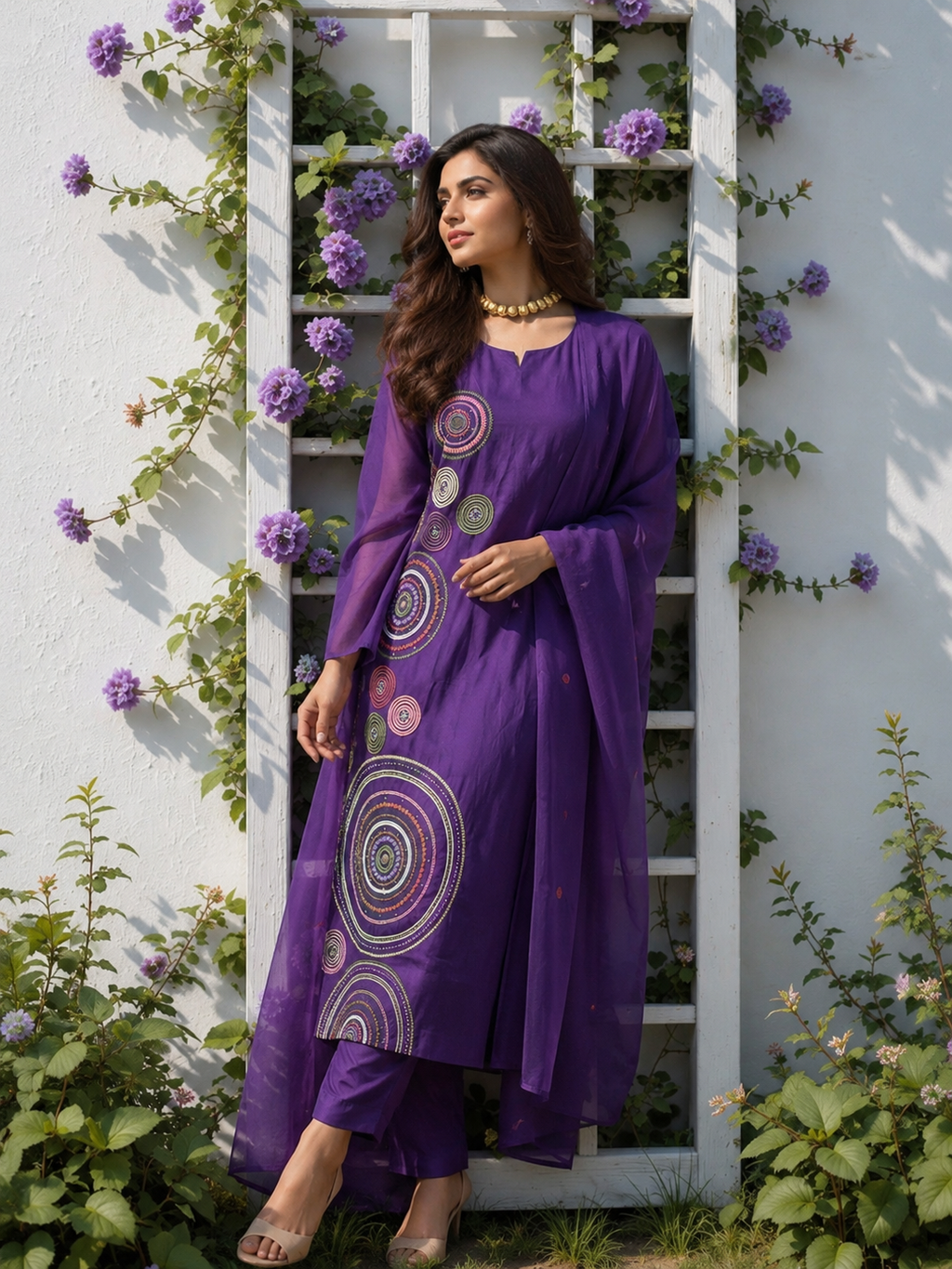 Orchid Mul Cotton Suit