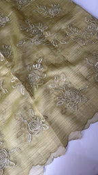 Pastel green crush unstitched suit