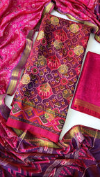 Patola silk unstitched suit