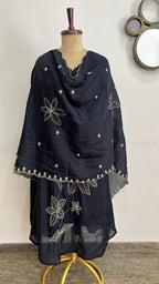 Midnight Bloom 3-Piece Salwar Suit