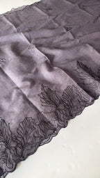 Lilac mul chanderi unstitched suit