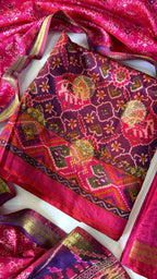 Patola silk unstitched suit