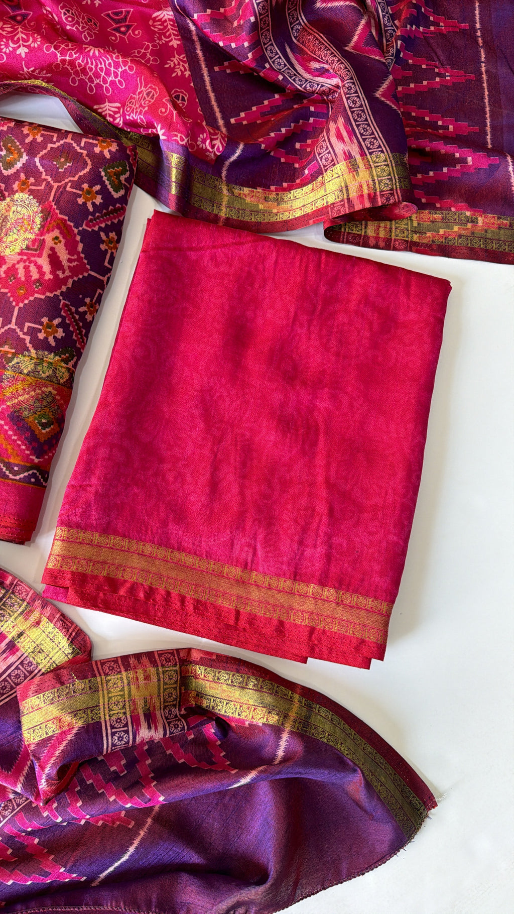 Patola silk unstitched suit