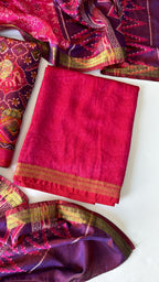 Patola silk unstitched suit