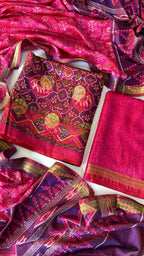 Patola silk unstitched suit