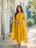 Amber Mul Chanderi suit