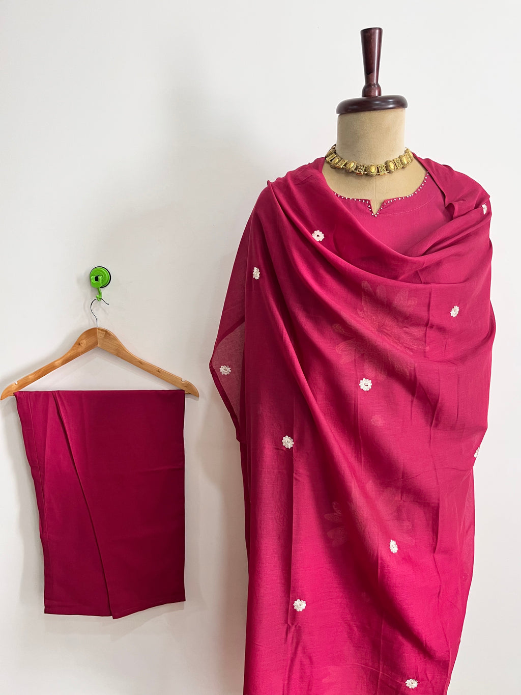 Fuchsia Mul Cotton Suit