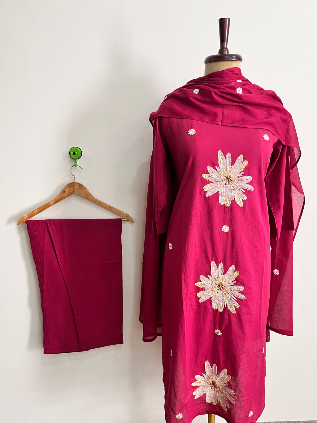 Fuchsia Mul Cotton Suit
