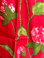 Crimson Bloom Cotton Co-Ord Set
