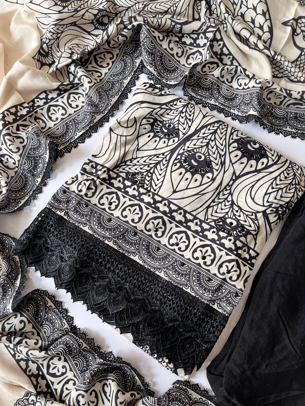 Black Ivory unstitched suit