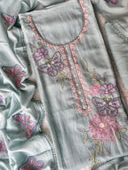 Butterfly Bloom Unstitched Suit