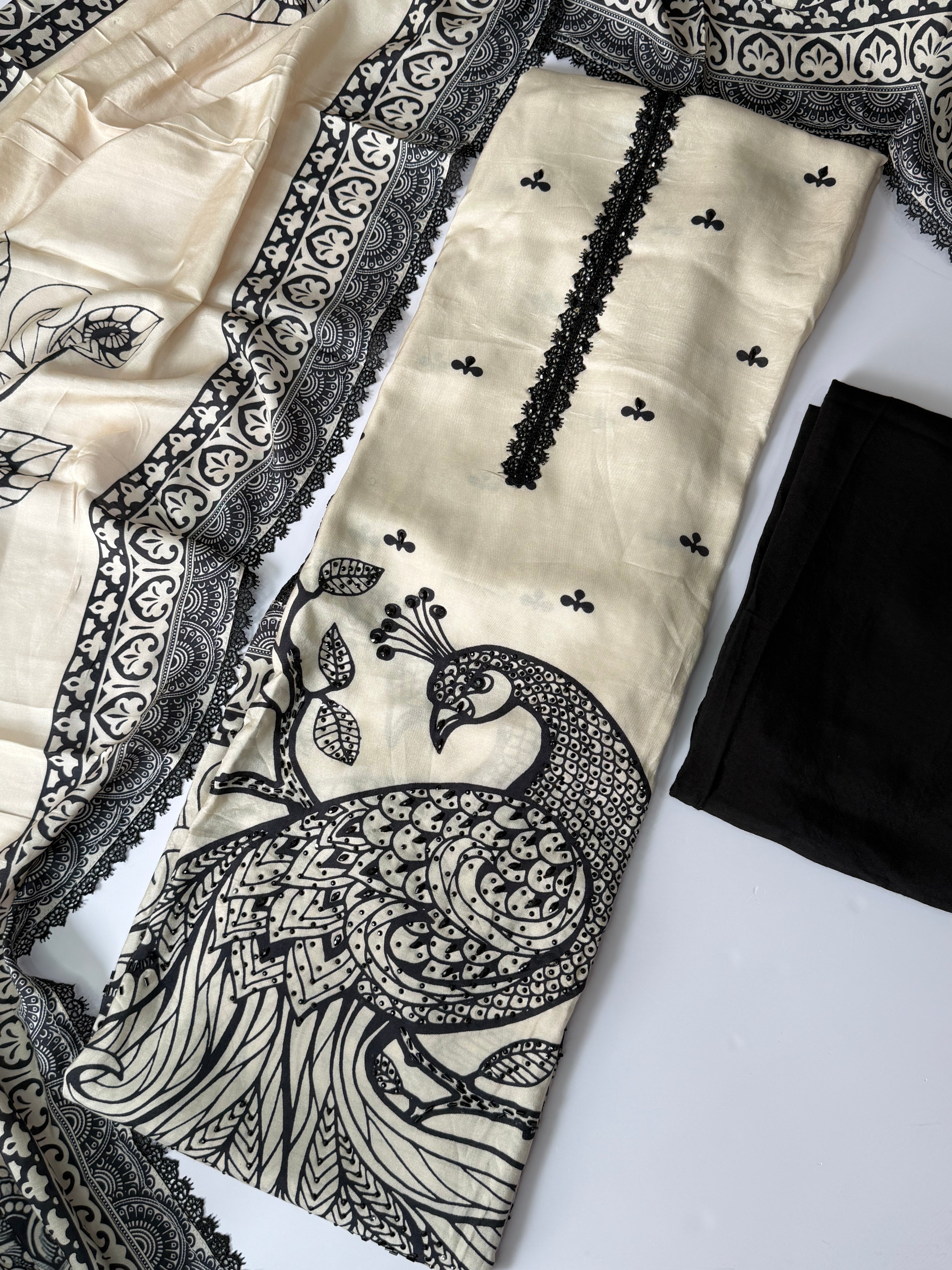 Black Ivory unstitched suit