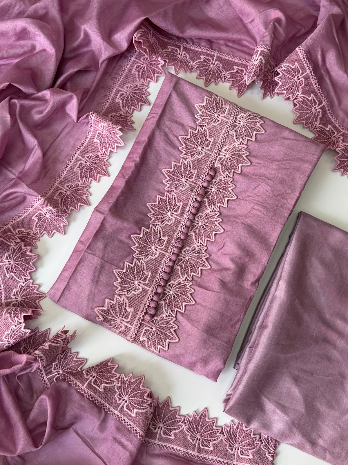 Lilac modal unstitched suit