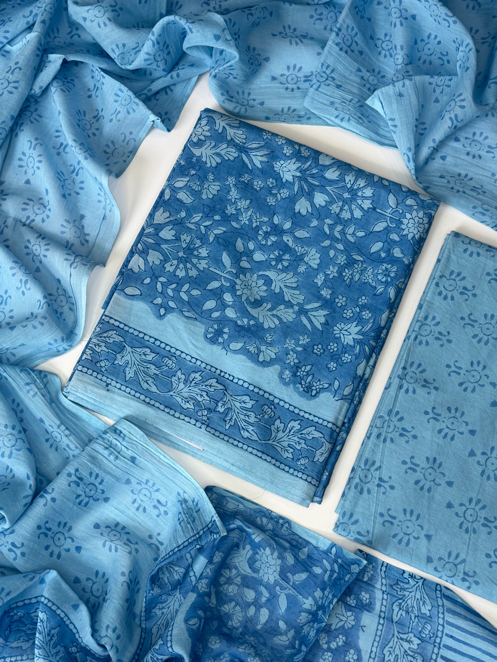 Soft cotton unstitched suit