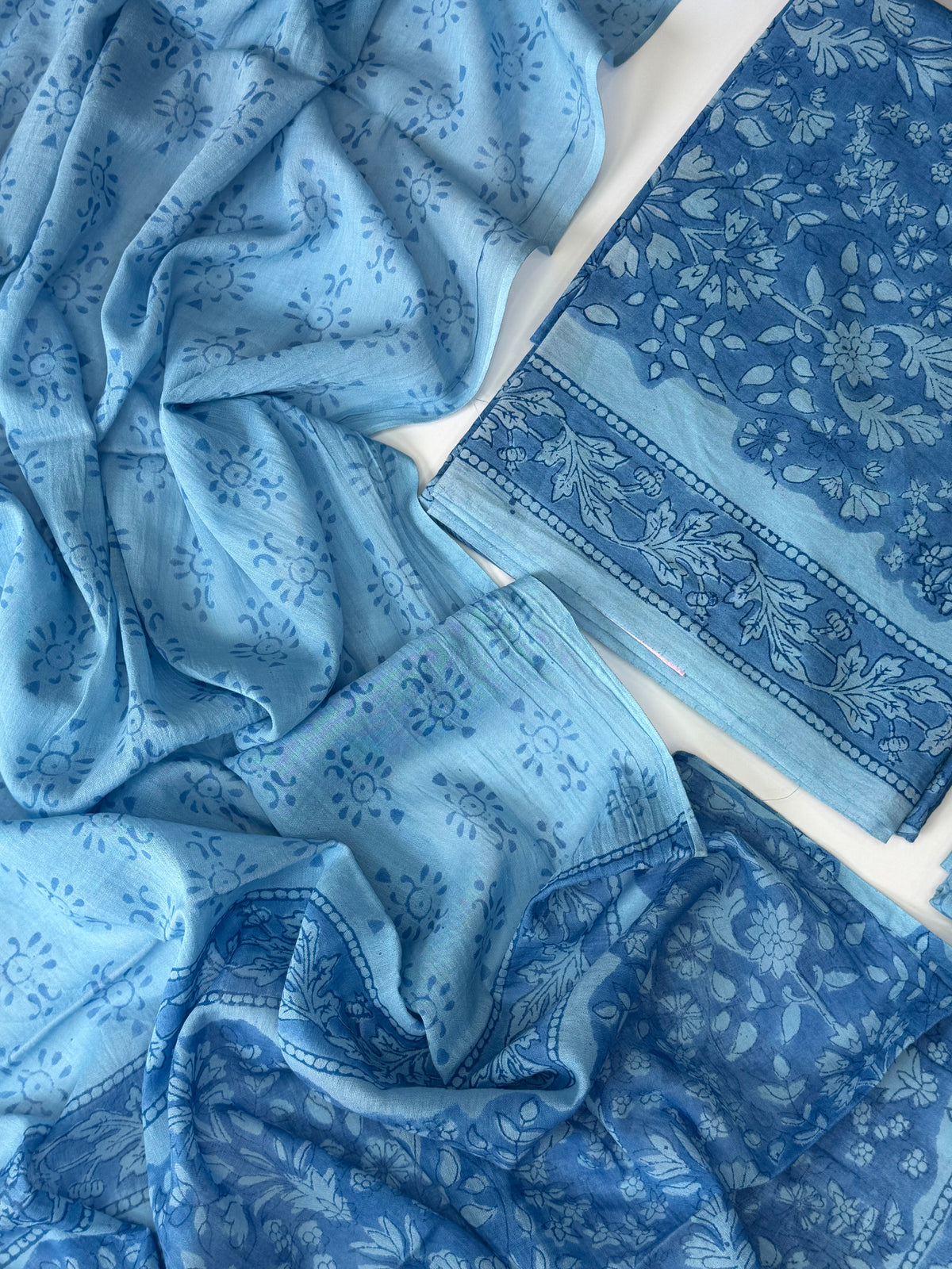 Soft cotton unstitched suit