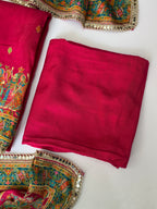 Pink DOLA silk unstitched suit