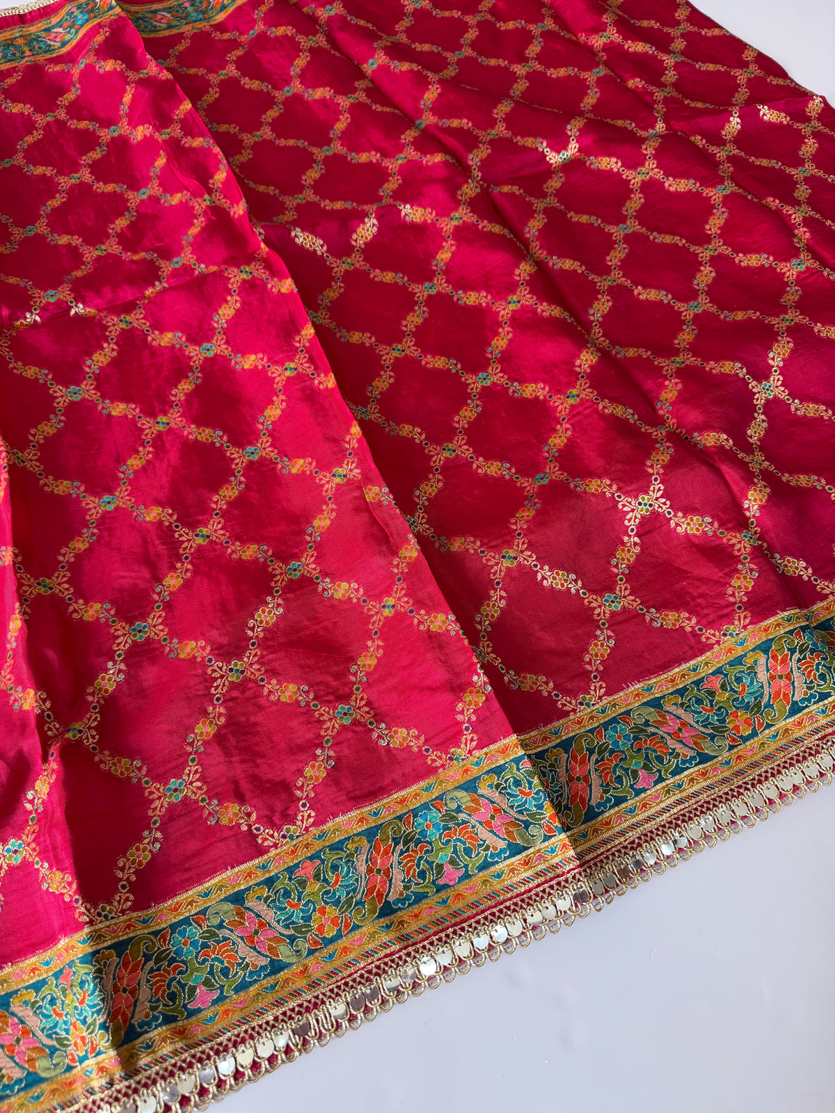 Pink DOLA silk unstitched suit