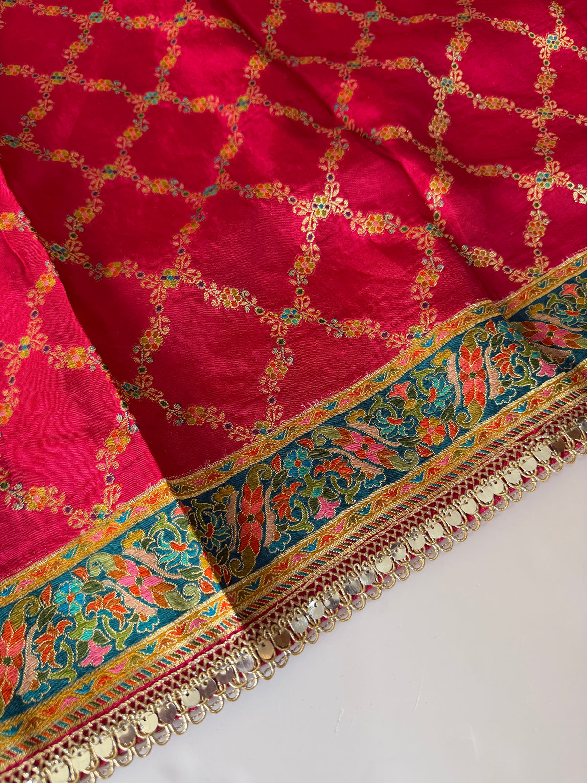 Pink DOLA silk unstitched suit