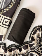 Monochrome modal unstitched suit