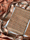 Brown Tussar Unstitched Suit