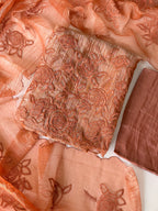 Orange crush unstitched suit