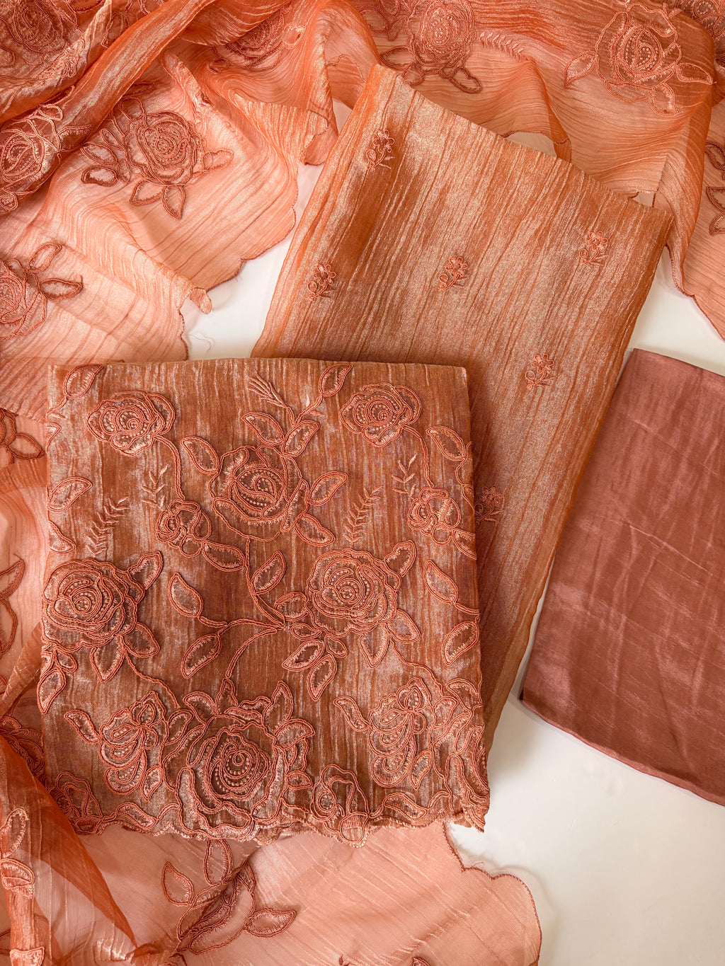 Orange crush unstitched suit