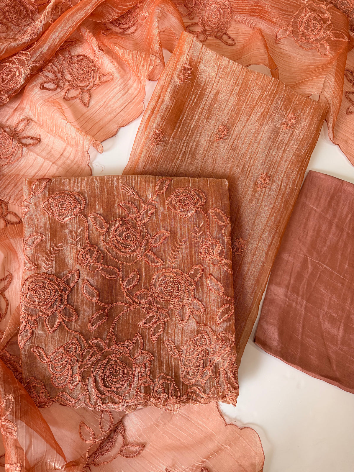 Orange crush unstitched suit