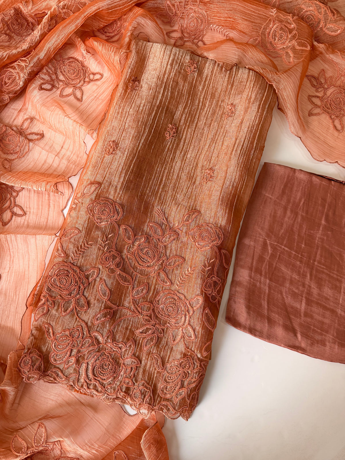 Orange crush unstitched suit