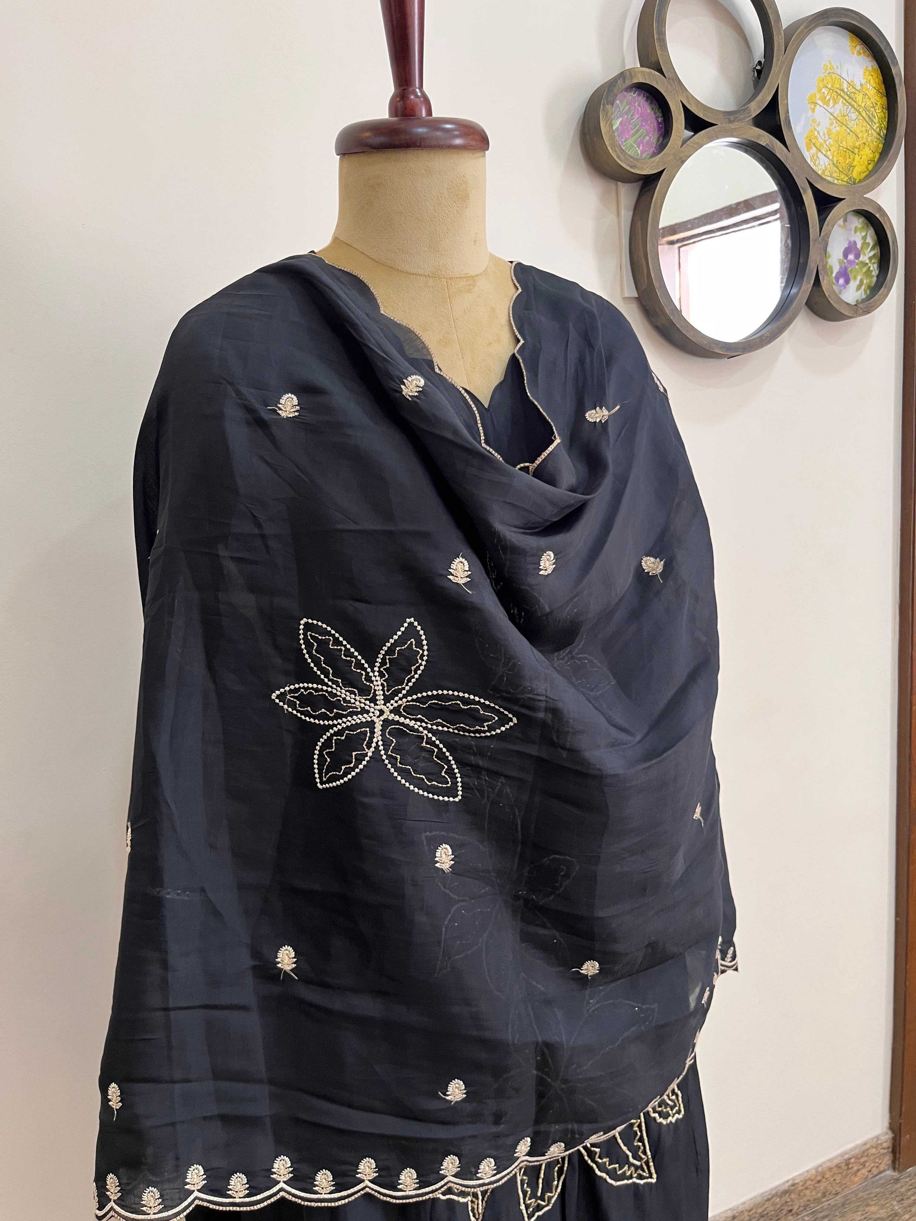 Midnight Bloom 3-Piece Salwar Suit