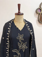 Midnight Bloom 3-Piece Salwar Suit