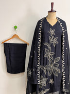 Midnight Bloom 3-Piece Salwar Suit