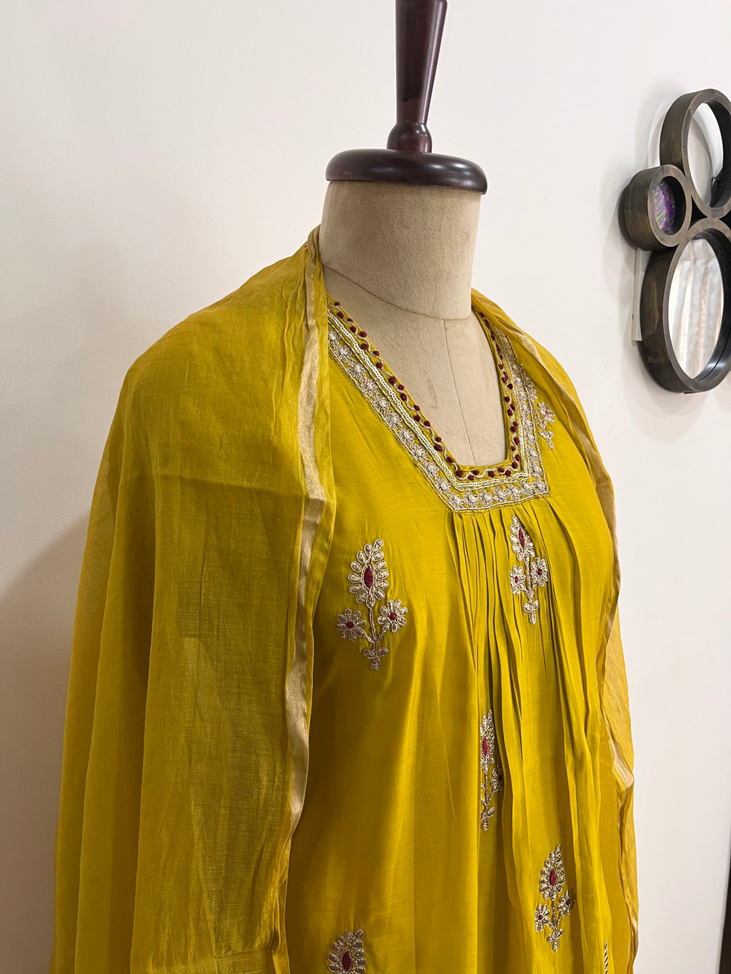 Amber Mul Chanderi suit