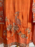 Rust Muslin Silk Suit