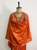 Rust Muslin Silk Suit