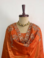 Rust Muslin Silk Suit