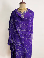 Violet Bloom Embroidered Suit Set