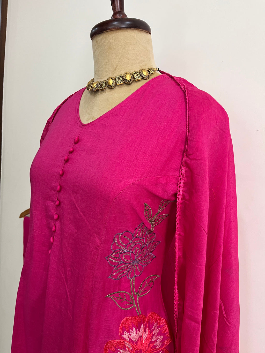 Pink Mul Cotton Suit