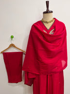 Butterfly Pink Mul Chanderi Suit