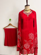 Chilli Red Muslin 3-Piece Suit
