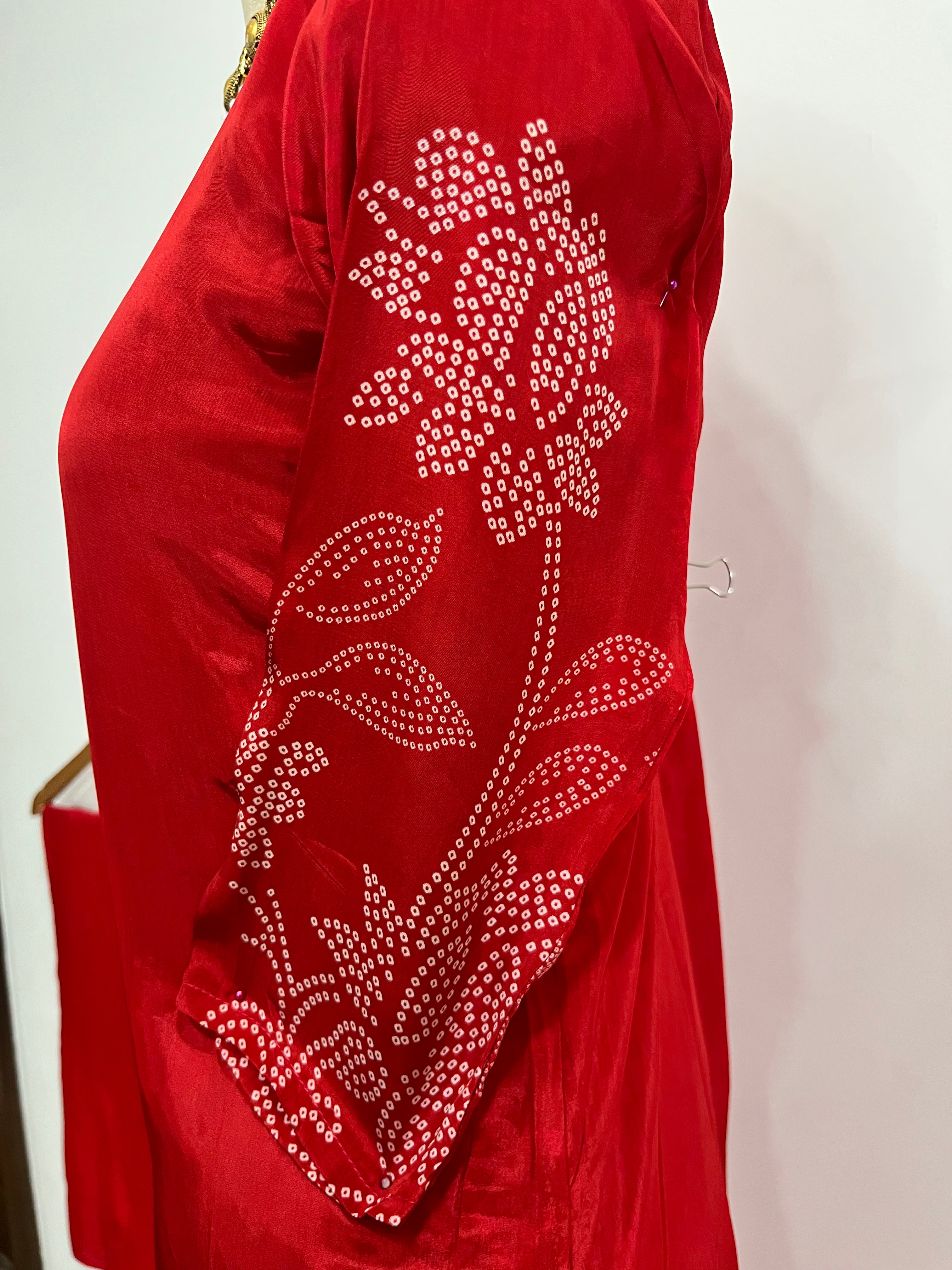 Chilli Red Muslin 3-Piece Suit