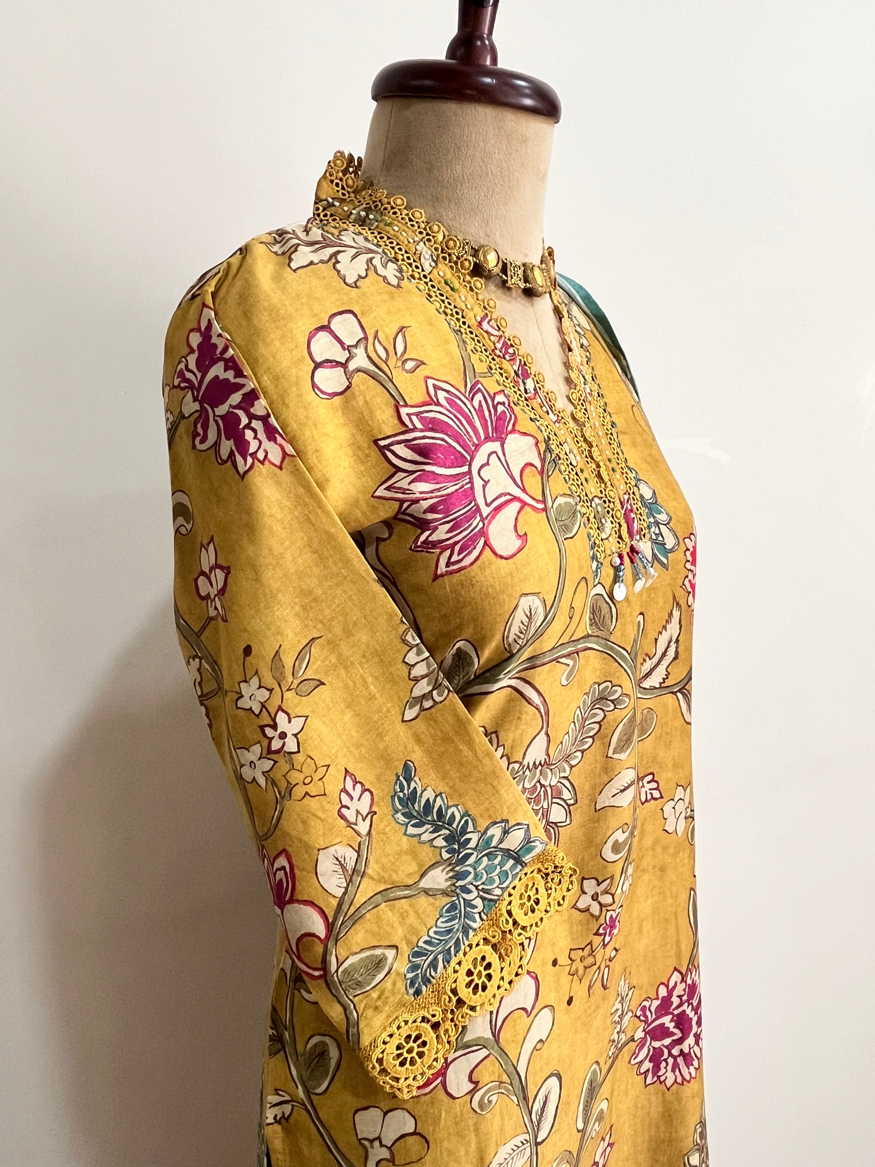 Linen Floral Suit