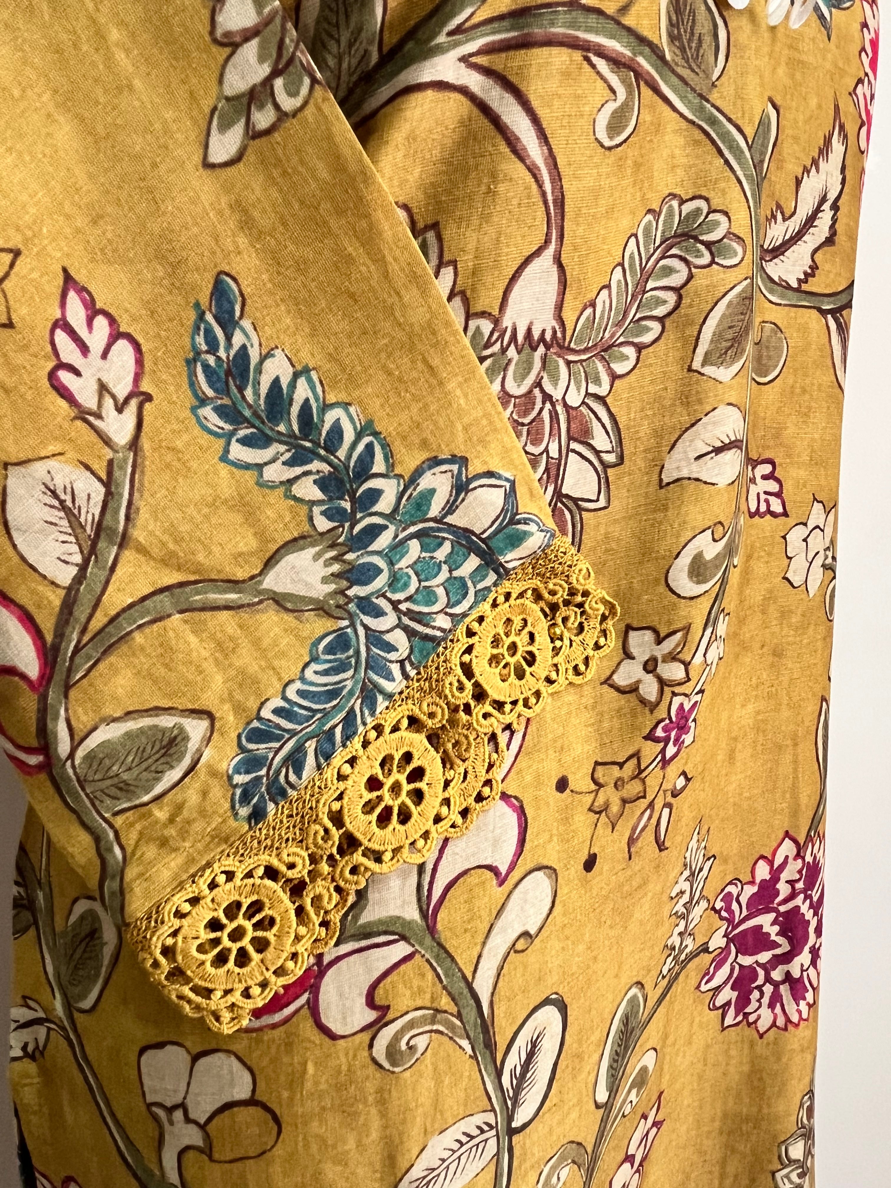 Linen Floral Suit