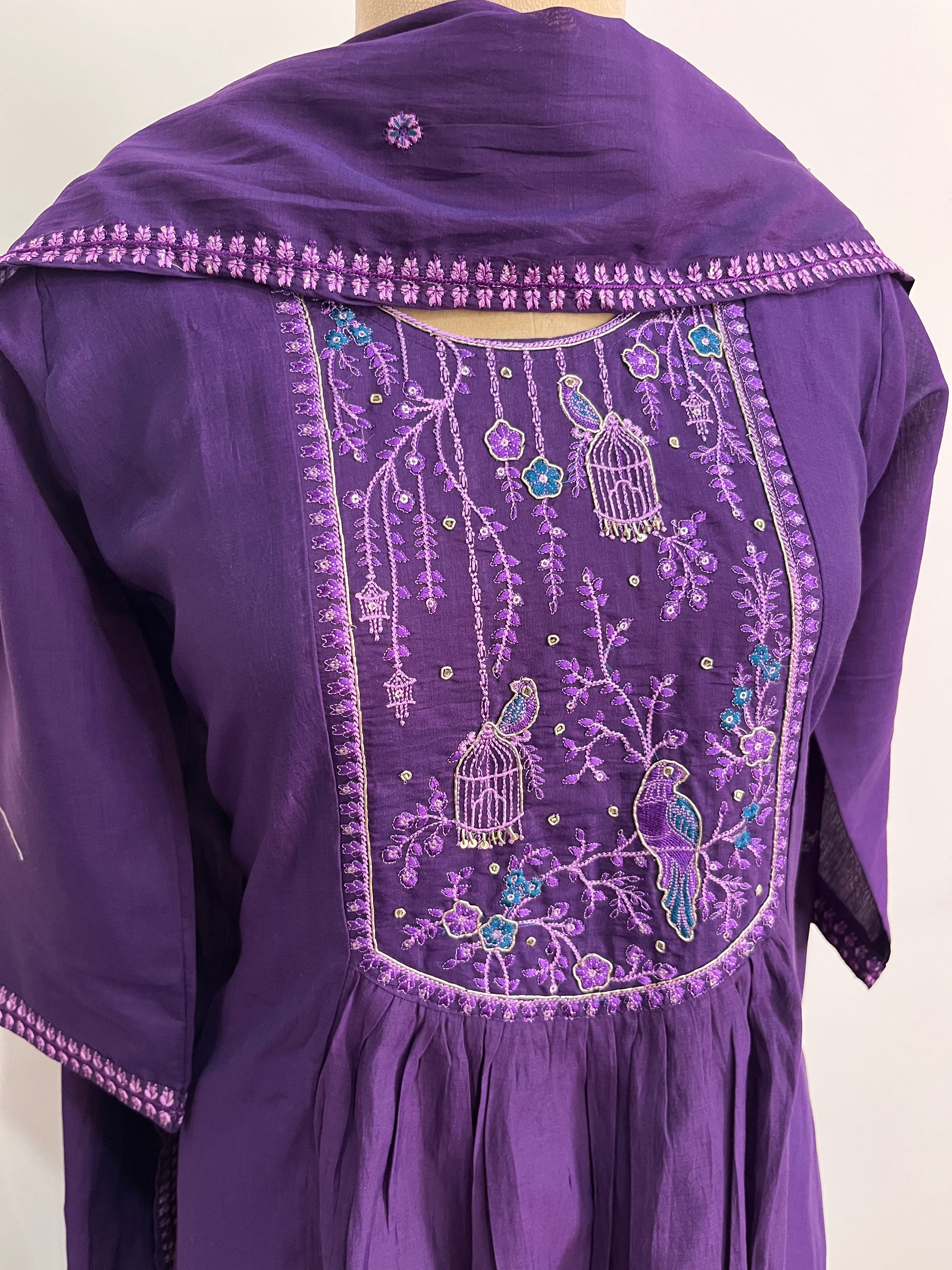 Orchid Mul Chanderi Suit