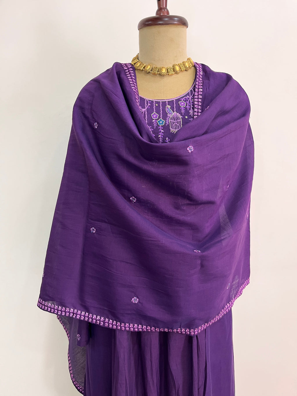 Orchid Mul Chanderi Suit