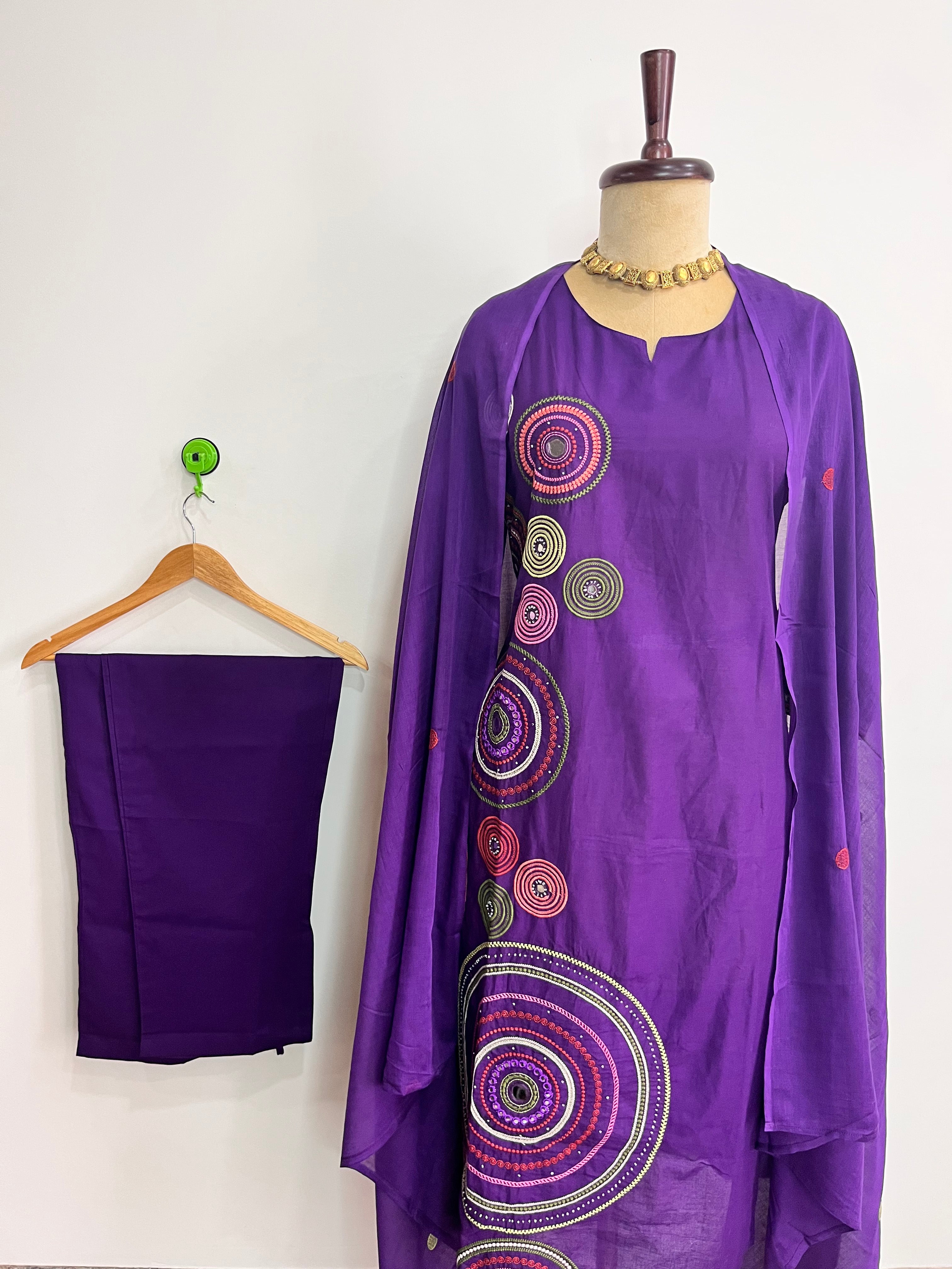Orchid Mul Cotton Suit