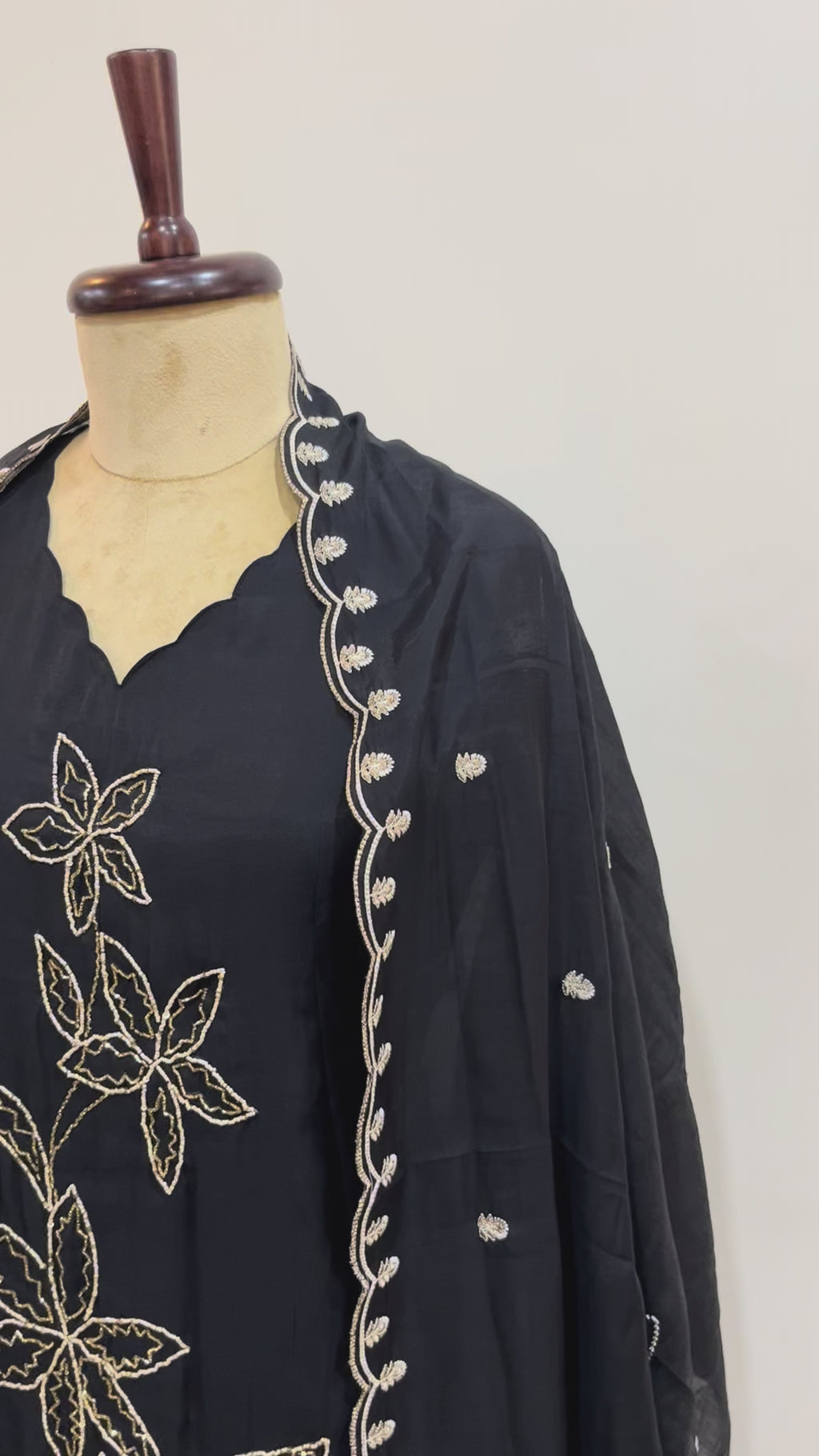 Midnight Bloom 3-Piece Salwar Suit