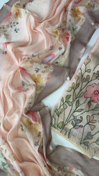 Floral Linen Unstitched Suit Set