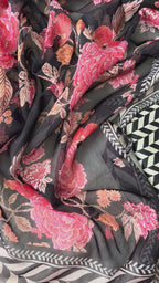 Midnight Chevron Modal Unstitched Suit